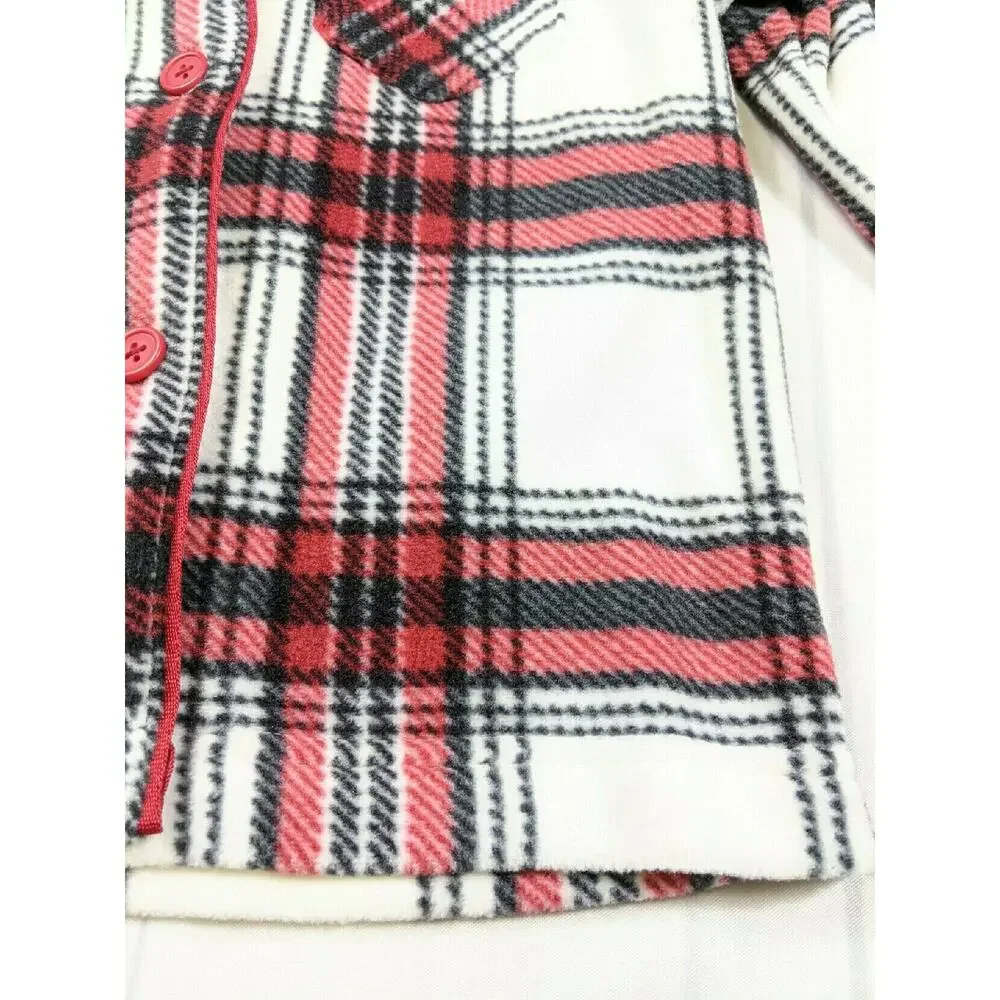 Pajamagram Red Black & White Fleece Plaid Pjs Youth 4T